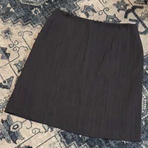VINTAGE BARAMI GREY OFFICE SIREN MINI SILK LINED SKIRT